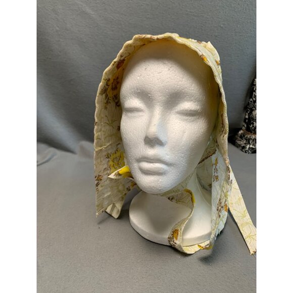 Vintage Handmade Womens Floral Prairie Bonnet - Picture 2 of 9